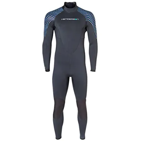 Henderson Men’s 5mm Greenprene Back Zip Full Wetsuit Black/Blue/Silver XS