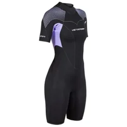 Henderson Women’s 3mm Thermoprene Pro Back Zip Shorty Wetsuit Black/Lavander