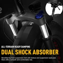 Heybike Mars Electric Bike Foldable 20″ x 4.0 Fat Tire Electric Bicycle Mars-Black