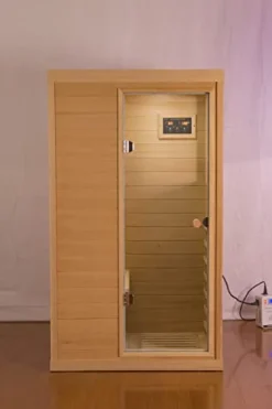 HFYee Infrared Sauna Box Hemlock Single Person Natural