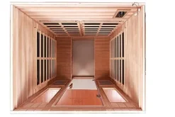 HFYee Infrared Sauna Box 4 Person Indoor Outdoor Sauna Room Natural