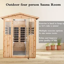 HFYee 4-Person Infrared Sauna Natural
