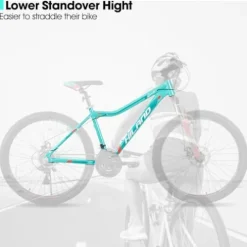 HH HILAND Women’s 26 Inch Mountain Bike 21-Speed Green&Red