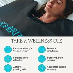 HigherDOSE Infrared Sauna Blanket – Relax & Detox Your Body – Portable Home Sauna Therapy