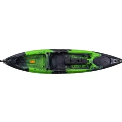 Hipicute 13FT Fishing Kayak Green Camo with Paddle & Comfortable Seat, 400LBS Capacity