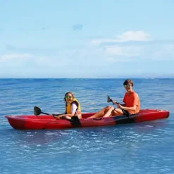 Hipicute 13FT Sit-on-Top Fishing Kayak for 2 Adults with Paddle & Comfortable Seat, Reddish Black