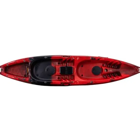 Hipicute 13FT Sit-on-Top Fishing Kayak for 2 Adults with Paddle & Comfortable Seat, Reddish Black