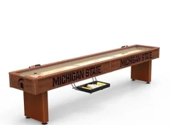 Holland Bar Stool Co. Officially Licensed Michigan State Shuffleboard Table 12′