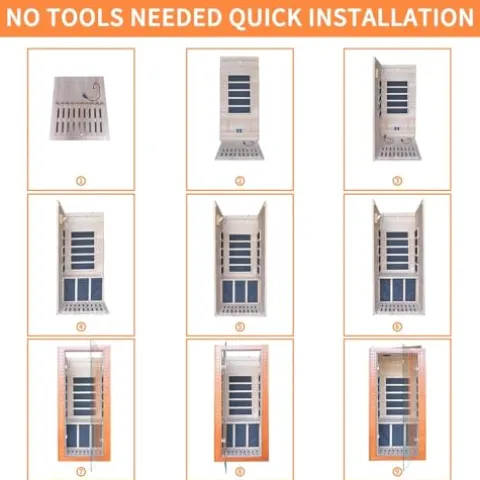 Homsido Home Sauna Far Infrared Mini Low-EMF Single Indoor Wooden Canadian Hemlock Sauna Mini Hemlock Sauna