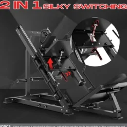 HOMSURE Leg Press Hack Squat Machine 2-in-1 Black