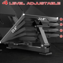 HOMSURE Leg Press Hack Squat Machine 2-in-1 Black