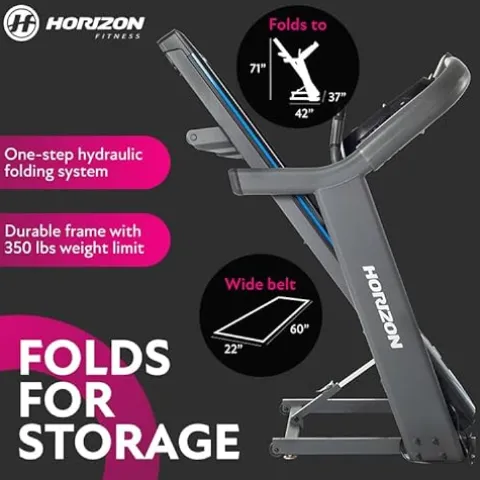 Horizon Fitness Studio Series Smart Treadmill Black