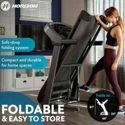 Horizon Fitness T101 Foldable Treadmill Black