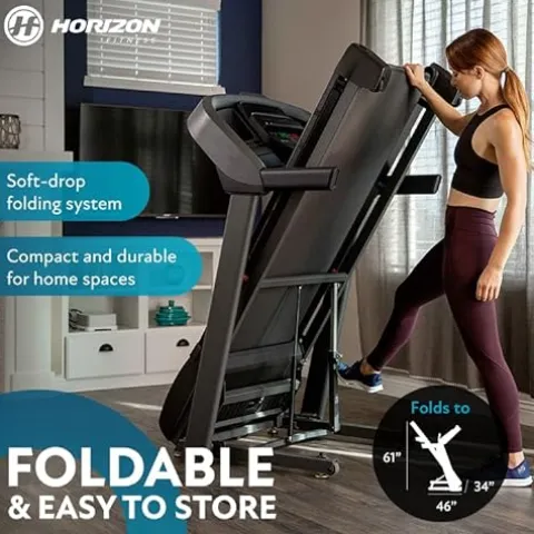 Horizon Fitness T101 Foldable Treadmill Black