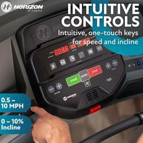 Horizon Fitness T101 Foldable Treadmill Black