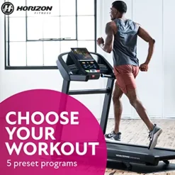 Horizon Fitness T202 Foldable Treadmill Black