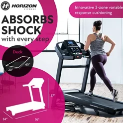 Horizon Fitness T202 Foldable Treadmill Black