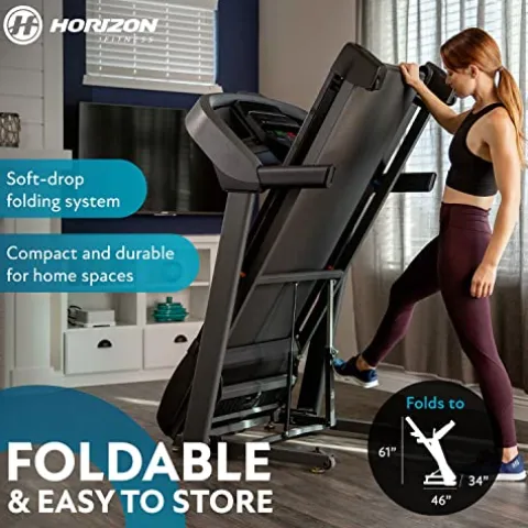 Horizon Fitness T101 Folding Treadmill Black