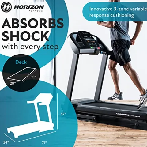 Horizon Fitness T101 Folding Treadmill Black