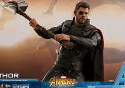 Hot Toys Marvel Avengers Infinity War Thor 1/6 Scale Action Figure Metallic Silver and Light Blue