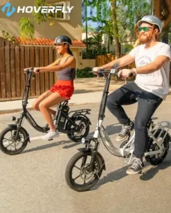 HOVERFLY 16″ Folding Electric Bike 350W White