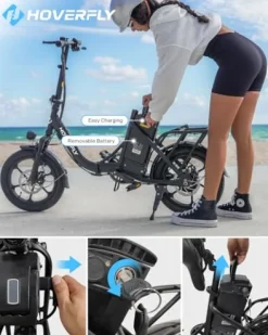 HOVERFLY H3 16″ Folding Electric Bike 500W Black