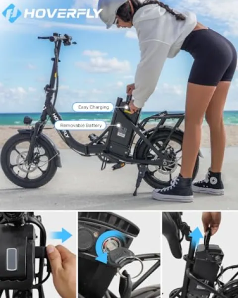 HOVERFLY H3 16″ Folding Electric Bike 500W Black
