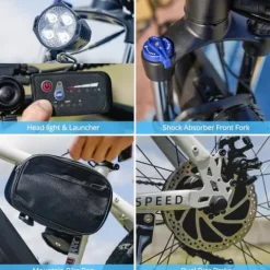 HOVERFLY OUREA Electric Bike 26″ 750W Peak Motor Mountain Ebike White