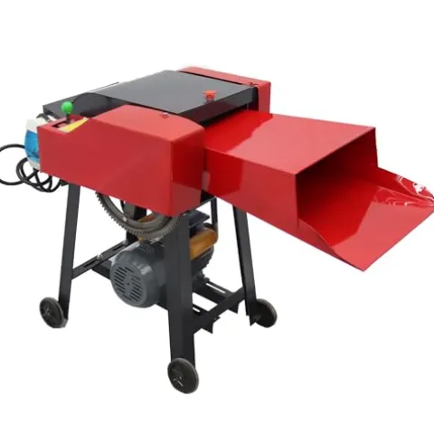 HQHAOTWU 6-Blade Hay Cutter Pulverizer Grass Silage Machine Red