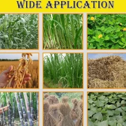 HQHAOTWU 6-Blade Hay Cutter Pulverizer Grass Silage Machine Red