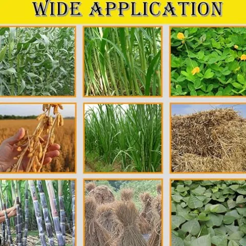 HQHAOTWU 6-Blade Hay Cutter Pulverizer Grass Silage Machine Red