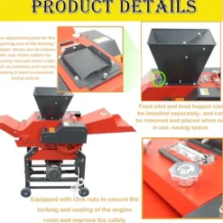 HQHAOTWU 4-Blade Hay Cutter and Kneading Machine Red