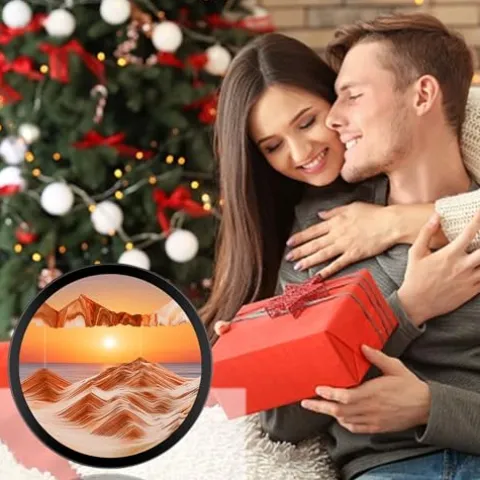 Hrnesach 24” Wall Mounted 360° Rotate Sand Art Decor