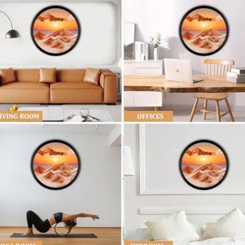 Hrnesach 24” Wall Mounted 360° Rotate Sand Art Decor
