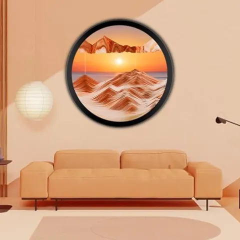 Hrnesach 24” Wall Mounted 360° Rotate Sand Art Decor