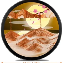 Hrnesach 24” Wall Mounted Rotating Sand Art Decor