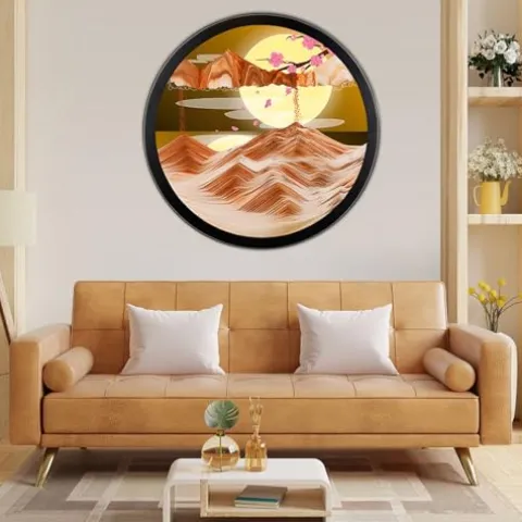 Hrnesach 24” Wall Mounted Rotating Sand Art Decor