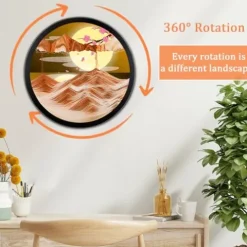 Hrnesach 24” Wall Mounted Rotating Sand Art Decor