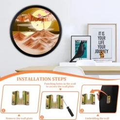 Hrnesach 24” Wall Mounted Rotating Sand Art Decor