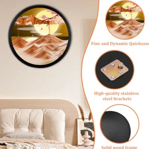 Hrnesach 24” Wall Mounted Rotating Sand Art Decor