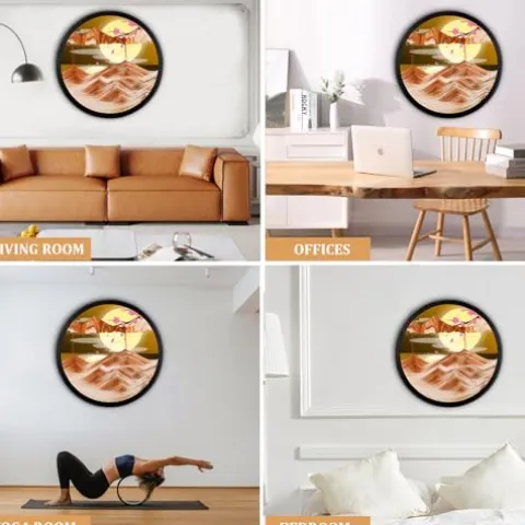 Hrnesach 24” Wall Mounted Rotating Sand Art Decor