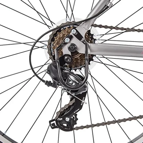 Huffy Escalate Hardtail Mountain Trail Bike – 26″ Wheel/18 inch Frame Gloss Nickel