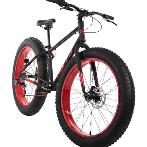 Huffy Maunga Mens Fat Tire Bike Black and Red