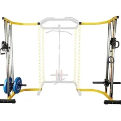 HulkFit Cable Crossover Weightlifting Pulley System Yellow