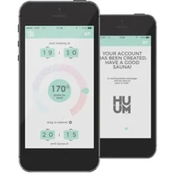 HUUM Steel Mini 3.5 kW Sauna Heater with UKU WiFi Control Mirror