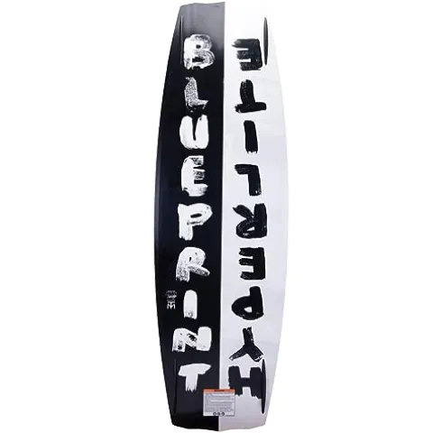 Hyperlite Blueprint Mens Wakeboard 143 W/Team OT Bindings Black/White 143 cm