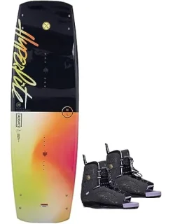 Hyperlite Cadence Womens Wakeboard 134 W/Syn Bindings Black/Yellow 134cm/(4-8.5)