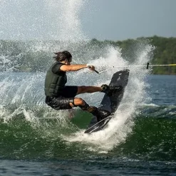 Hyperlite Cryptic Wakeboard + Remix Bindings Wakeboard Package – Perfect for Intermediate to Advanced Riders – 146cm Black