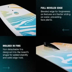 Hyperlite Divine Jr. Kids Wakeboard Package with Jinx Bindings for Girls – Beginner to Intermediate Riders – 119cm, Size 12K-2, Multi-color