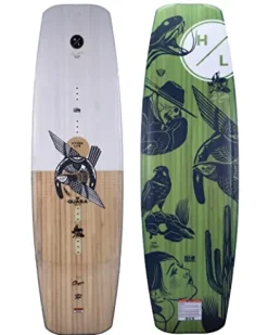 Hyperlite Guara Mens Wakeboard Wood Grain/Green 147cm